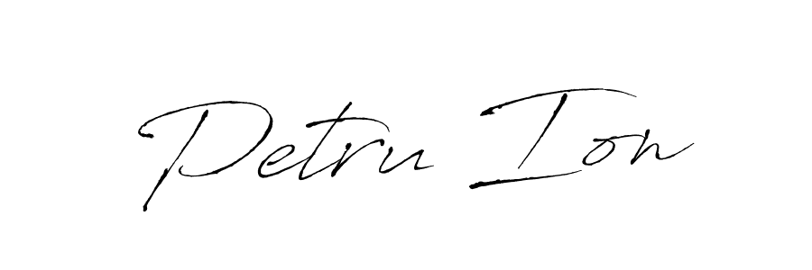 Petru Ion stylish signature style. Best Handwritten Sign (Antro_Vectra) for my name. Handwritten Signature Collection Ideas for my name Petru Ion. Petru Ion signature style 6 images and pictures png