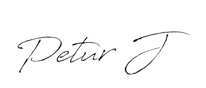 Make a beautiful signature design for name Petur J. With this signature (Antro_Vectra) style, you can create a handwritten signature for free. Petur J signature style 6 images and pictures png