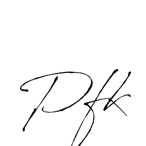 Pfk stylish signature style. Best Handwritten Sign (Antro_Vectra) for my name. Handwritten Signature Collection Ideas for my name Pfk. Pfk signature style 6 images and pictures png