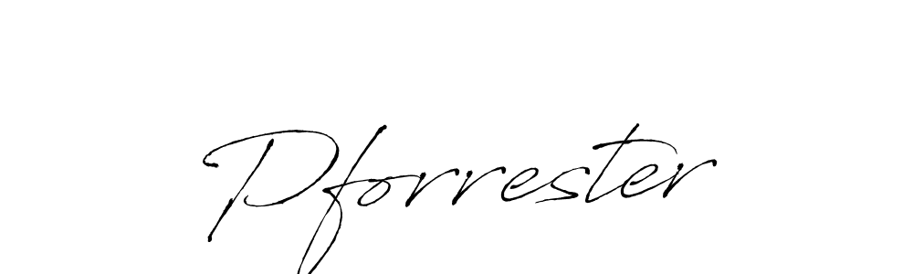 Use a signature maker to create a handwritten signature online. With this signature software, you can design (Antro_Vectra) your own signature for name Pforrester. Pforrester signature style 6 images and pictures png