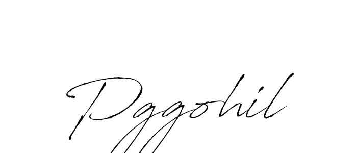 Create a beautiful signature design for name Pggohil. With this signature (Antro_Vectra) fonts, you can make a handwritten signature for free. Pggohil signature style 6 images and pictures png