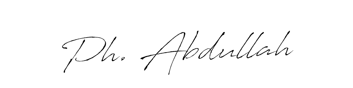 Also You can easily find your signature by using the search form. We will create Ph. Abdullah name handwritten signature images for you free of cost using Antro_Vectra sign style. Ph. Abdullah signature style 6 images and pictures png