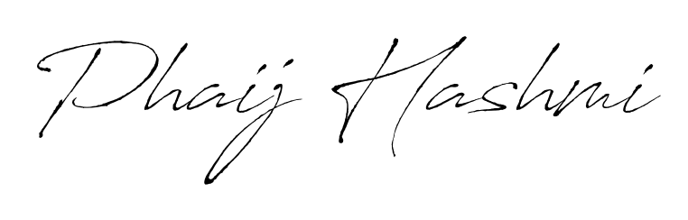 Personalize your online presence with Phaij Hashmi signature rendered in elegant Antro_Vectra font. Great for website footers and blogs. Phaij Hashmi signature style 6 images and pictures png