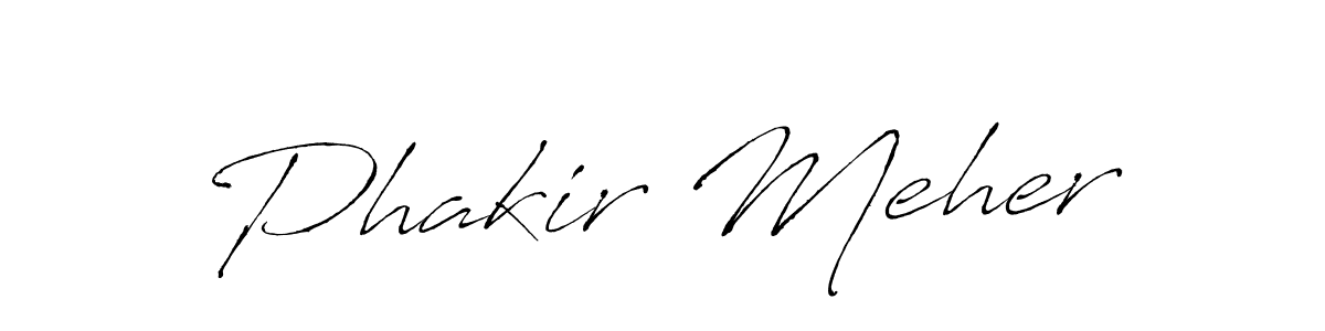You should practise on your own different ways (Antro_Vectra) to write your name (Phakir Meher) in signature. don't let someone else do it for you. Phakir Meher signature style 6 images and pictures png