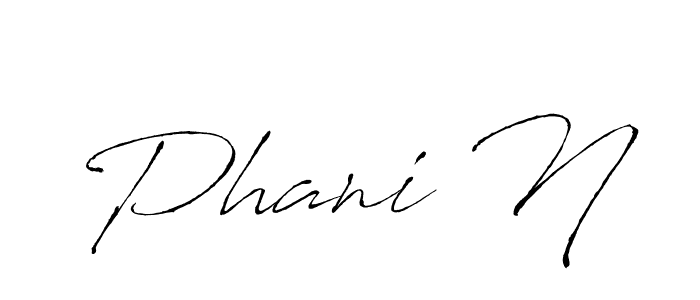 How to make Phani N name signature. Use Antro_Vectra style for creating short signs online. This is the latest handwritten sign. Phani N signature style 6 images and pictures png