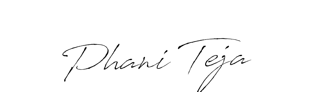 Create a beautiful signature design for name Phani Teja. With this signature (Antro_Vectra) fonts, you can make a handwritten signature for free. Phani Teja signature style 6 images and pictures png