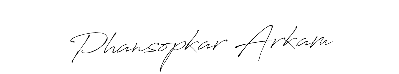 It looks lik you need a new signature style for name Phansopkar Arkam. Design unique handwritten (Antro_Vectra) signature with our free signature maker in just a few clicks. Phansopkar Arkam signature style 6 images and pictures png