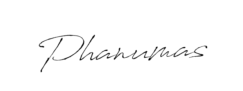 Make a beautiful signature design for name Phanumas. With this signature (Antro_Vectra) style, you can create a handwritten signature for free. Phanumas signature style 6 images and pictures png