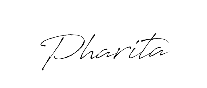 if you are searching for the best signature style for your name Pharita. so please give up your signature search. here we have designed multiple signature styles  using Antro_Vectra. Pharita signature style 6 images and pictures png