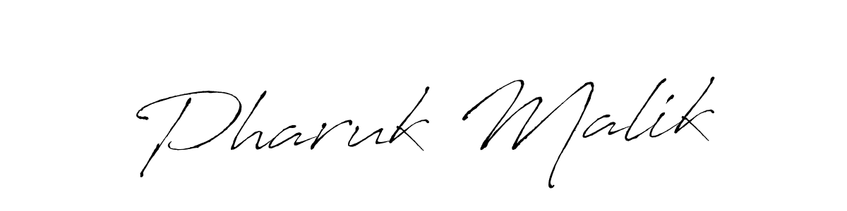 The best way (Antro_Vectra) to make a short signature is to pick only two or three words in your name. The name Pharuk Malik include a total of six letters. For converting this name. Pharuk Malik signature style 6 images and pictures png