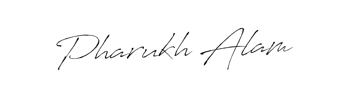 How to make Pharukh Alam name signature. Use Antro_Vectra style for creating short signs online. This is the latest handwritten sign. Pharukh Alam signature style 6 images and pictures png