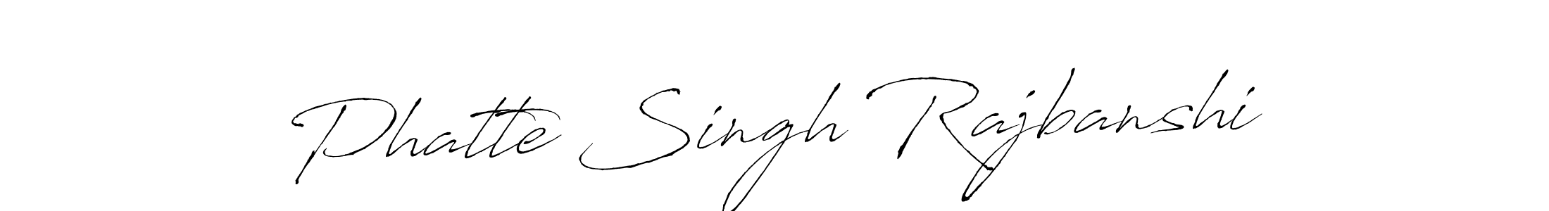 How to make Phatte Singh Rajbanshi name signature. Use Antro_Vectra style for creating short signs online. This is the latest handwritten sign. Phatte Singh Rajbanshi signature style 6 images and pictures png