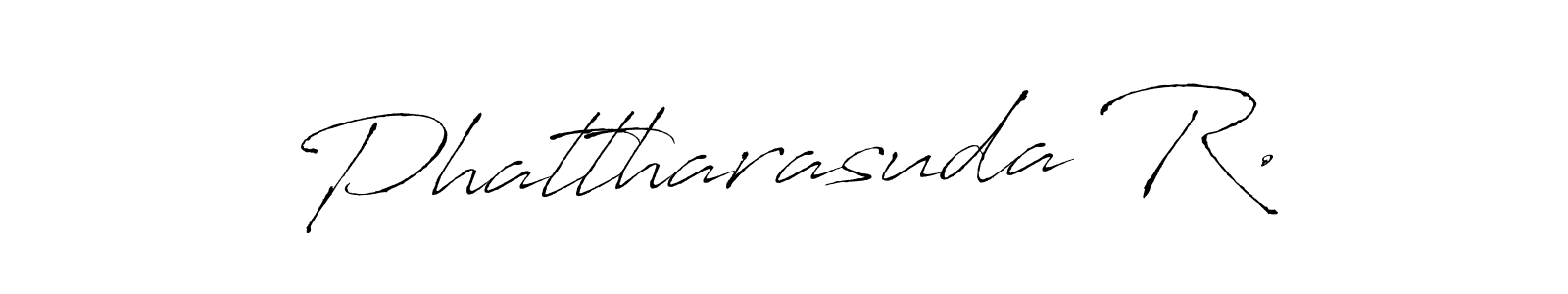 Design your own signature with our free online signature maker. With this signature software, you can create a handwritten (Antro_Vectra) signature for name Phattharasuda R.. Phattharasuda R. signature style 6 images and pictures png