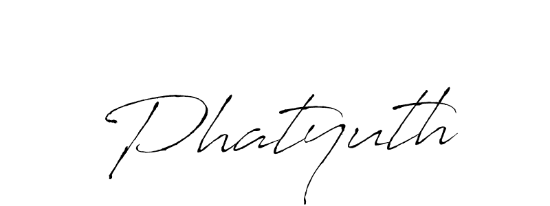The best way (Antro_Vectra) to make a short signature is to pick only two or three words in your name. The name Phatyuth include a total of six letters. For converting this name. Phatyuth signature style 6 images and pictures png
