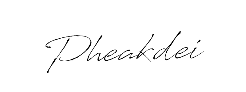 Design your own signature with our free online signature maker. With this signature software, you can create a handwritten (Antro_Vectra) signature for name Pheakdei. Pheakdei signature style 6 images and pictures png