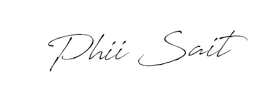Also You can easily find your signature by using the search form. We will create Phii Sait name handwritten signature images for you free of cost using Antro_Vectra sign style. Phii Sait signature style 6 images and pictures png