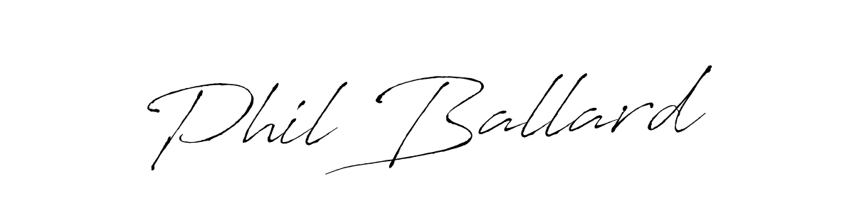 Phil Ballard stylish signature style. Best Handwritten Sign (Antro_Vectra) for my name. Handwritten Signature Collection Ideas for my name Phil Ballard. Phil Ballard signature style 6 images and pictures png