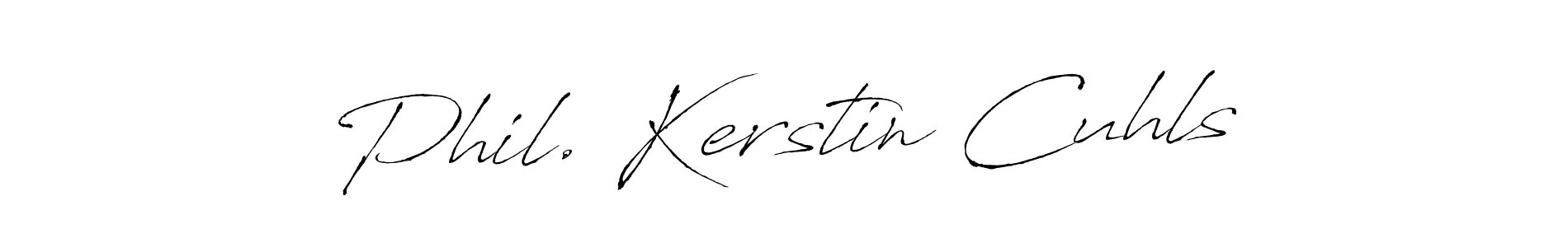 Phil. Kerstin Cuhls stylish signature style. Best Handwritten Sign (Antro_Vectra) for my name. Handwritten Signature Collection Ideas for my name Phil. Kerstin Cuhls. Phil. Kerstin Cuhls signature style 6 images and pictures png