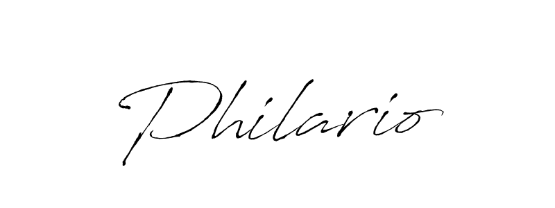 Make a beautiful signature design for name Philario. With this signature (Antro_Vectra) style, you can create a handwritten signature for free. Philario signature style 6 images and pictures png