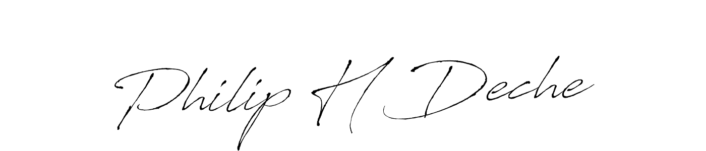 Design your own signature with our free online signature maker. With this signature software, you can create a handwritten (Antro_Vectra) signature for name Philip H Deche. Philip H Deche signature style 6 images and pictures png