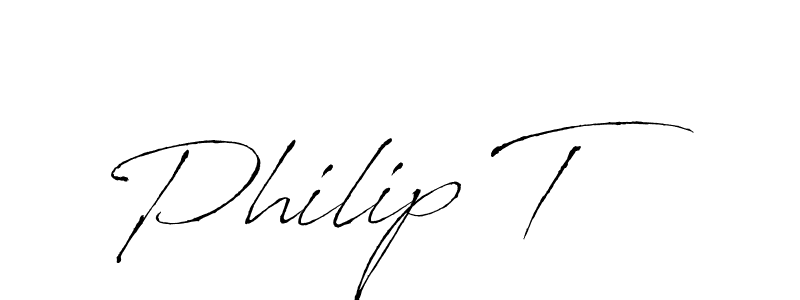 Create a beautiful signature design for name Philip T. With this signature (Antro_Vectra) fonts, you can make a handwritten signature for free. Philip T signature style 6 images and pictures png