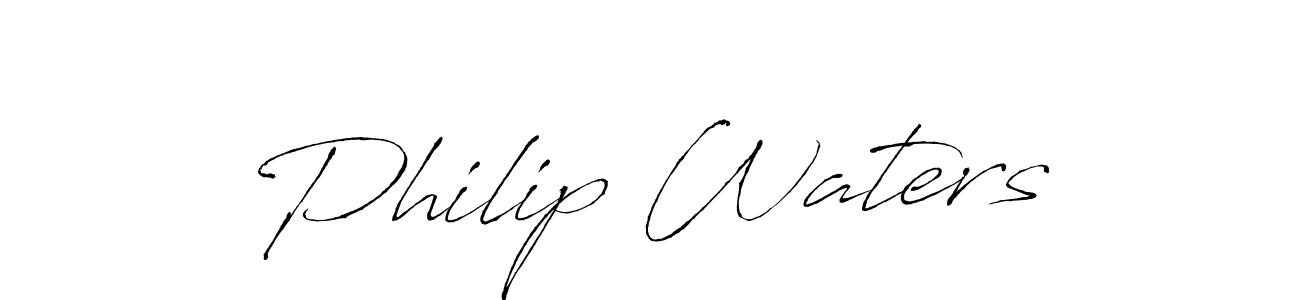 Make a beautiful signature design for name Philip Waters. With this signature (Antro_Vectra) style, you can create a handwritten signature for free. Philip Waters signature style 6 images and pictures png