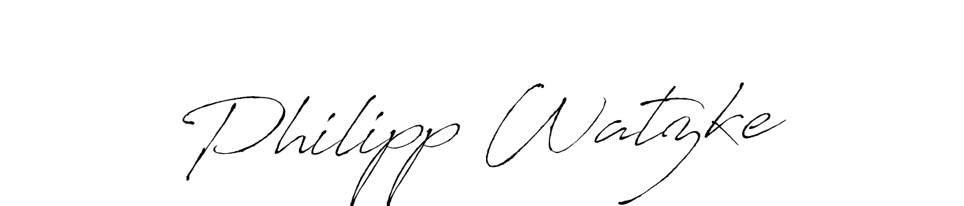How to make Philipp Watzke name signature. Use Antro_Vectra style for creating short signs online. This is the latest handwritten sign. Philipp Watzke signature style 6 images and pictures png