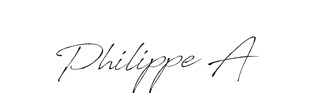 Create a beautiful signature design for name Philippe A. With this signature (Antro_Vectra) fonts, you can make a handwritten signature for free. Philippe A signature style 6 images and pictures png