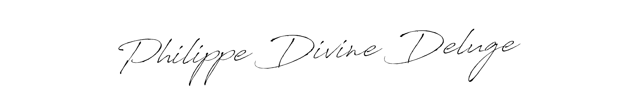 Design your own signature with our free online signature maker. With this signature software, you can create a handwritten (Antro_Vectra) signature for name Philippe Divine Deluge. Philippe Divine Deluge signature style 6 images and pictures png