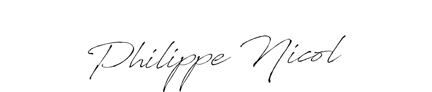 Philippe Nicol stylish signature style. Best Handwritten Sign (Antro_Vectra) for my name. Handwritten Signature Collection Ideas for my name Philippe Nicol. Philippe Nicol signature style 6 images and pictures png