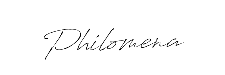 Design your own signature with our free online signature maker. With this signature software, you can create a handwritten (Antro_Vectra) signature for name Philomena. Philomena signature style 6 images and pictures png