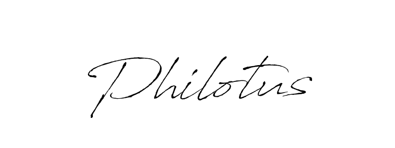 Design your own signature with our free online signature maker. With this signature software, you can create a handwritten (Antro_Vectra) signature for name Philotus. Philotus signature style 6 images and pictures png