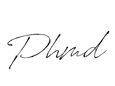 Use a signature maker to create a handwritten signature online. With this signature software, you can design (Antro_Vectra) your own signature for name Phmd. Phmd signature style 6 images and pictures png