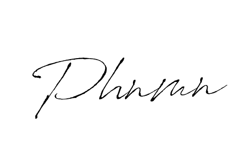 You should practise on your own different ways (Antro_Vectra) to write your name (Phnmn) in signature. don't let someone else do it for you. Phnmn signature style 6 images and pictures png