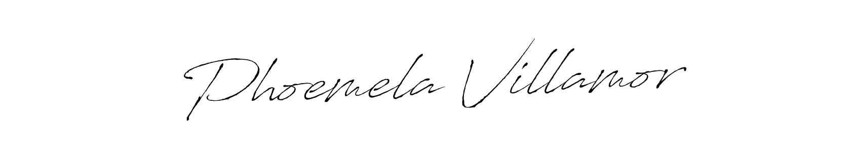 Design your own signature with our free online signature maker. With this signature software, you can create a handwritten (Antro_Vectra) signature for name Phoemela Villamor. Phoemela Villamor signature style 6 images and pictures png
