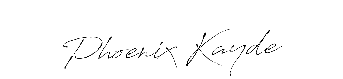 Make a beautiful signature design for name Phoenix Kayde. With this signature (Antro_Vectra) style, you can create a handwritten signature for free. Phoenix Kayde signature style 6 images and pictures png