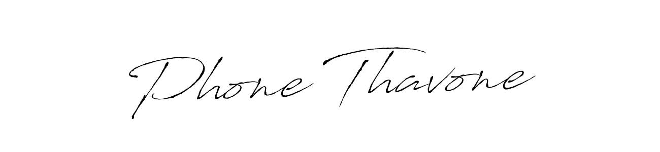 Use a signature maker to create a handwritten signature online. With this signature software, you can design (Antro_Vectra) your own signature for name Phone Thavone. Phone Thavone signature style 6 images and pictures png
