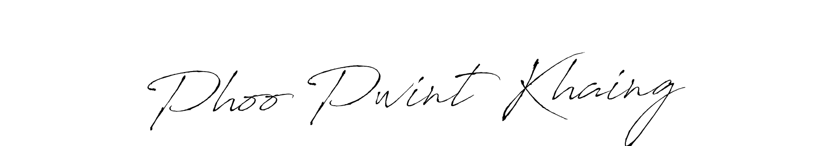 Phoo Pwint Khaing stylish signature style. Best Handwritten Sign (Antro_Vectra) for my name. Handwritten Signature Collection Ideas for my name Phoo Pwint Khaing. Phoo Pwint Khaing signature style 6 images and pictures png