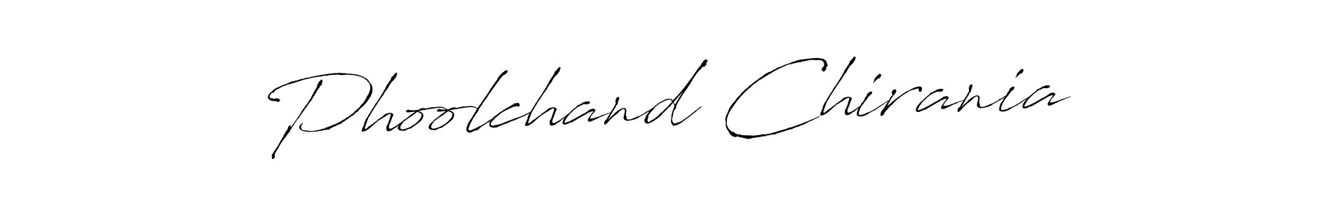 Design your own signature with our free online signature maker. With this signature software, you can create a handwritten (Antro_Vectra) signature for name Phoolchand Chirania. Phoolchand Chirania signature style 6 images and pictures png
