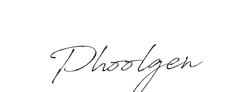 Use a signature maker to create a handwritten signature online. With this signature software, you can design (Antro_Vectra) your own signature for name Phoolgen. Phoolgen signature style 6 images and pictures png