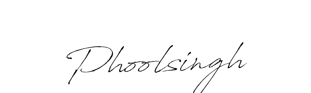 Make a beautiful signature design for name Phoolsingh. With this signature (Antro_Vectra) style, you can create a handwritten signature for free. Phoolsingh signature style 6 images and pictures png