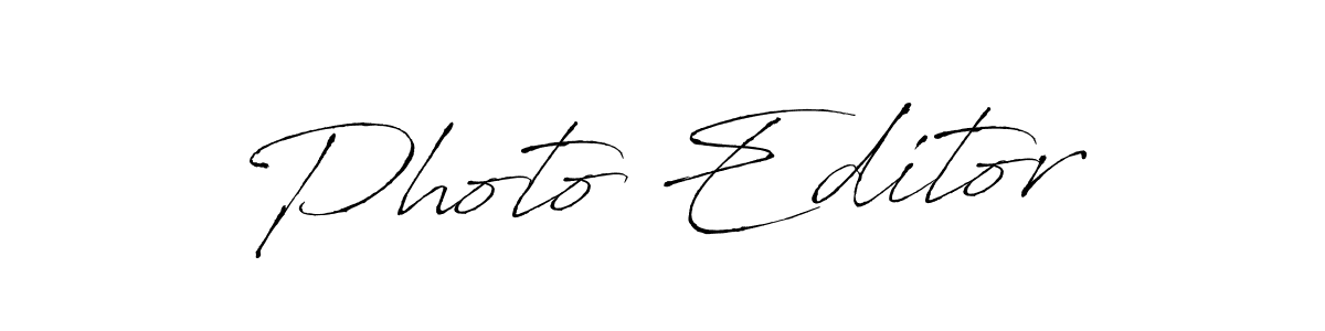 Photo Editor stylish signature style. Best Handwritten Sign (Antro_Vectra) for my name. Handwritten Signature Collection Ideas for my name Photo Editor. Photo Editor signature style 6 images and pictures png