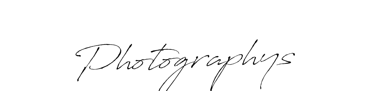 Make a beautiful signature design for name Photographys. With this signature (Antro_Vectra) style, you can create a handwritten signature for free. Photographys signature style 6 images and pictures png