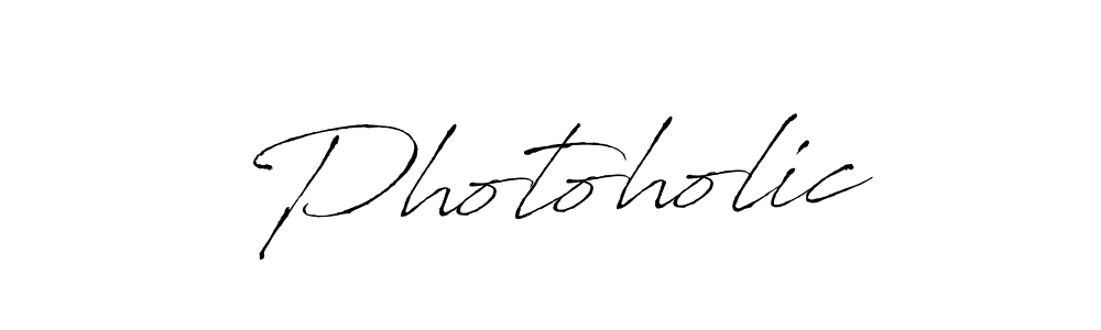 Create a beautiful signature design for name Photoholic. With this signature (Antro_Vectra) fonts, you can make a handwritten signature for free. Photoholic signature style 6 images and pictures png