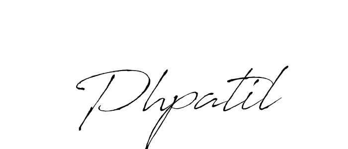 Make a beautiful signature design for name Phpatil. With this signature (Antro_Vectra) style, you can create a handwritten signature for free. Phpatil signature style 6 images and pictures png