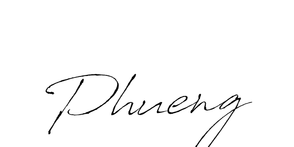Make a beautiful signature design for name Phueng. With this signature (Antro_Vectra) style, you can create a handwritten signature for free. Phueng signature style 6 images and pictures png