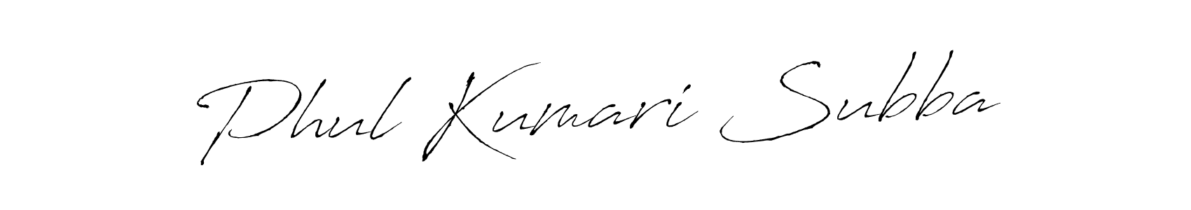 How to make Phul Kumari Subba signature? Antro_Vectra is a professional autograph style. Create handwritten signature for Phul Kumari Subba name. Phul Kumari Subba signature style 6 images and pictures png