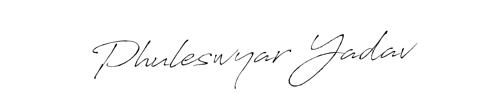 The best way (Antro_Vectra) to make a short signature is to pick only two or three words in your name. The name Phuleswyar Yadav include a total of six letters. For converting this name. Phuleswyar Yadav signature style 6 images and pictures png