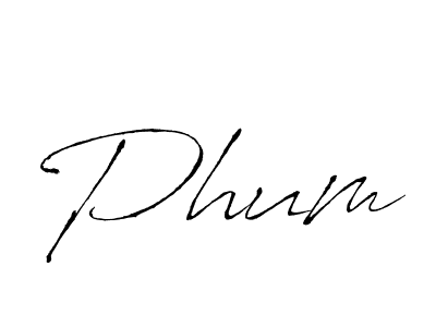 How to make Phum signature? Antro_Vectra is a professional autograph style. Create handwritten signature for Phum name. Phum signature style 6 images and pictures png