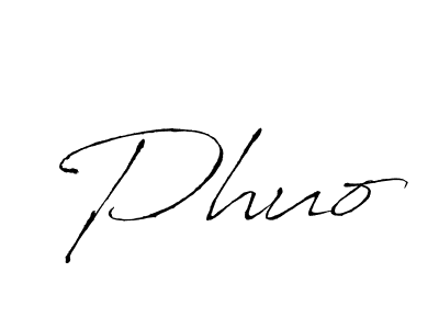 Phuo stylish signature style. Best Handwritten Sign (Antro_Vectra) for my name. Handwritten Signature Collection Ideas for my name Phuo. Phuo signature style 6 images and pictures png